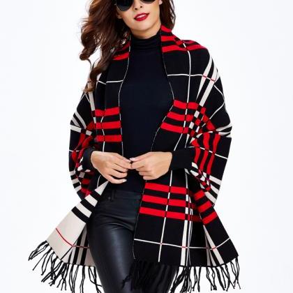 Striped Sweater Coat Black Sweater Coat Cardigan..
