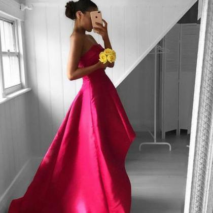 high low rose dress