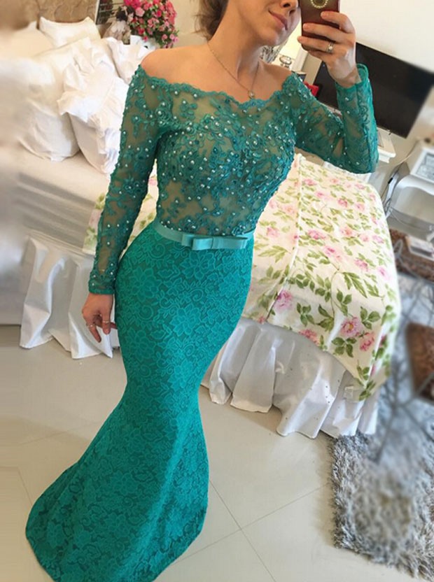 Long Mermaid Prom Dress Dark Green Prom Dress Elegant Prom Dress Prom Dresses Under 100